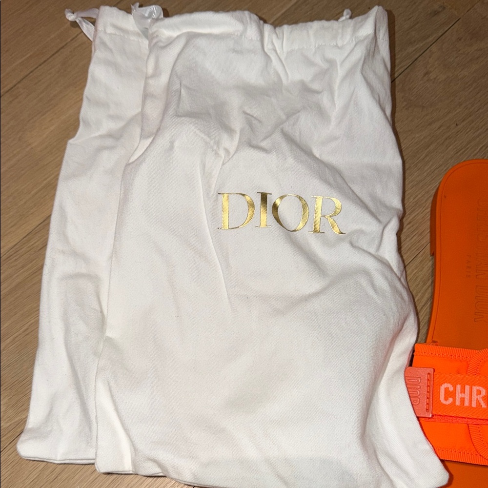 Christian Dior Orange Slides - Picture 3 of 3
